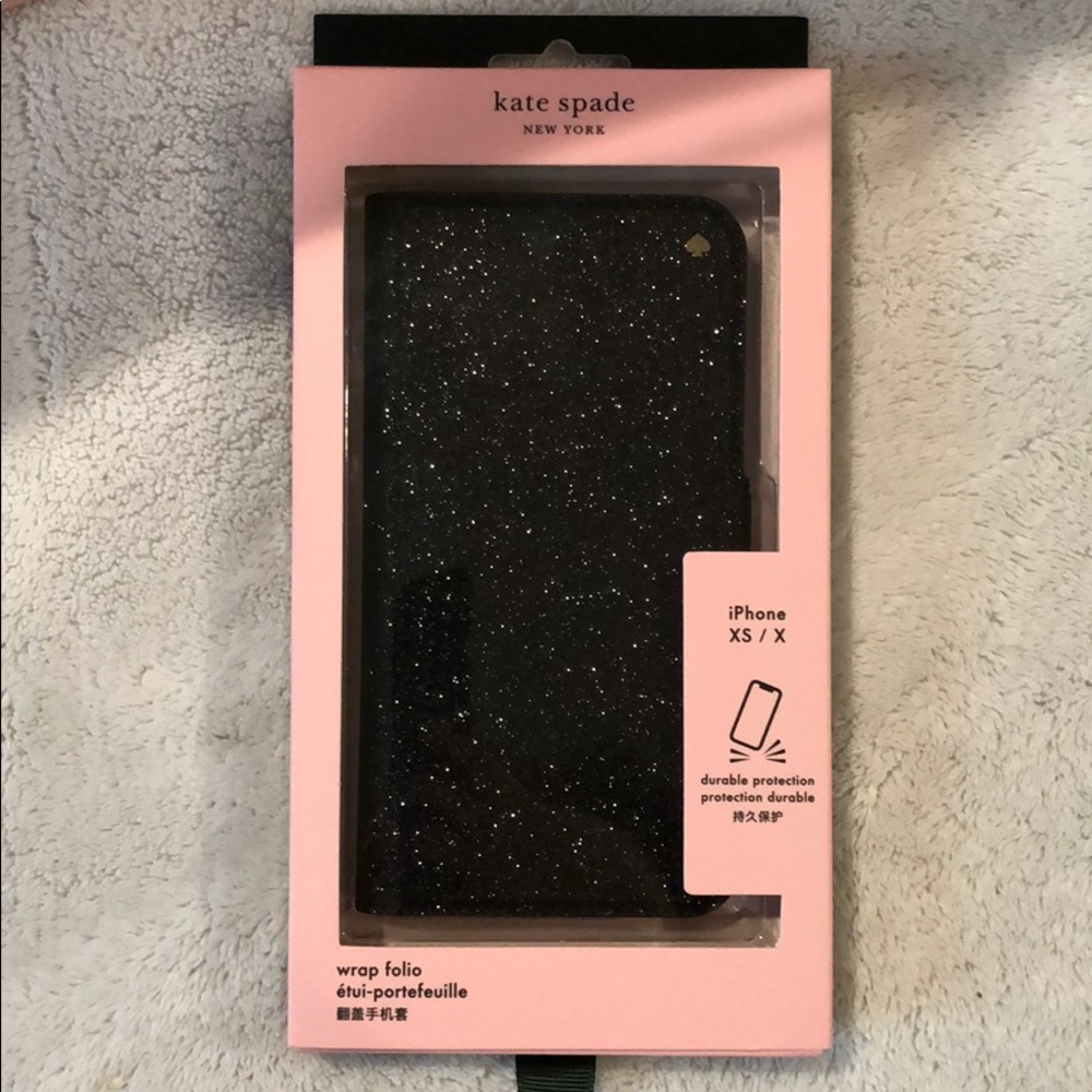 Kate Spade Glitter Wrap Folio for iPhone XS/X